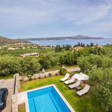 Sea View Villa Manolis With Private Pool Near The Beach Καλύβες Εξωτερικό φωτογραφία