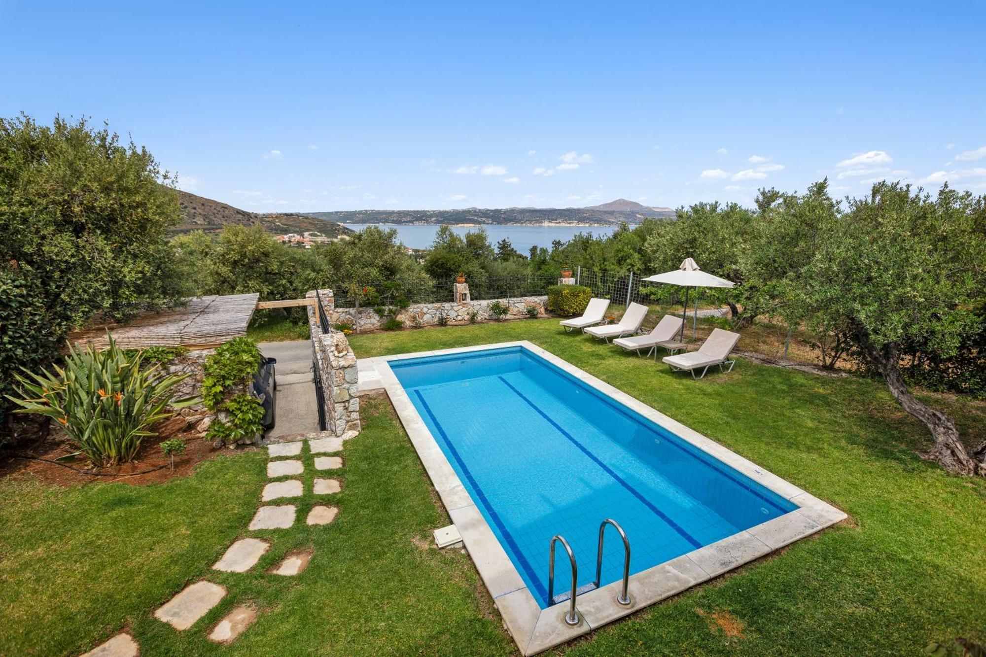 Sea View Villa Manolis With Private Pool Near The Beach Καλύβες Εξωτερικό φωτογραφία