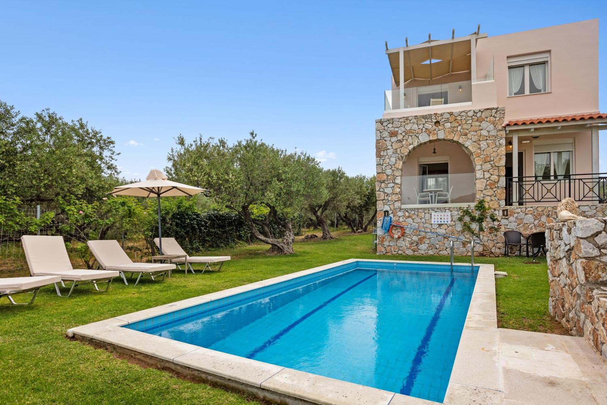 Sea View Villa Manolis With Private Pool Near The Beach Καλύβες Εξωτερικό φωτογραφία